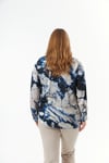 Büyük Beden Desenli Gömlek İndigo
