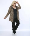 Leopar Desenli Kapşonlu Hırka