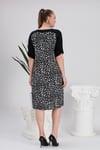 Rmg Leopar Desenli Siyah Büyük Beden Elbise