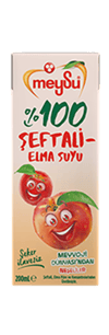 MEYSU %100 ŞEFTALİ/ELMA SUYU 200ML