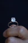 Yenigün Kuyumculuk14 Ayar Altın (1 cm) Büyük Oval Tektaş Yüzük YZK27779