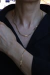 Yenigün Kuyumculuk14 Ayar Altın (3 mm) Plakalı Ataç Zincir Set