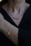 Yenigün Kuyumculuk14 Ayar Altın (3 mm) Plakalı Ataç Zincir Set