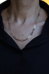 Yenigün Kuyumculuk14 Ayar Altın (6 mm) Oval Plakalı Zincir Kolye