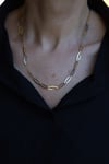 Yenigün Kuyumculuk14 Ayar Altın (6 mm) Oval Plakalı Zincir Kolye