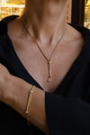 Yenigün Kuyumculuk14 Ayar Altın İkili Sarkıtlı Top Detaylı Balıksırtı Set ZSM024