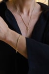 Yenigün Kuyumculuk14 Ayar Altın İkili Sarkıtlı Düğüm Balıksırtı Set ZSM039