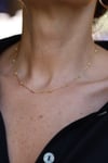 Yenigün Kuyumculuk14 Ayar Altın İnce Aynalı Zincirli Dorika Toplu Kolye ZKM042