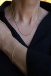 Yenigün Kuyumculuk14 Ayar Altın Kübik (1 mm) Zincir Bileklik