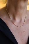 Yenigün Kuyumculuk14 Ayar Altın Top Detaylı Balıksırtı Kolye ZKM039
