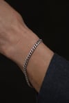 Yenigün Kuyumculuk14 Ayar Altın Zarif İnce Beyaz Gurmet 4 mm Bileklik BLK111842