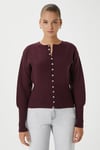  Aria Premium Viscose Yumuşak Mürdüm Triko Hırka