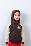 Çocuk İpli Kahverengi Balaclava Triko Bere / Başlık