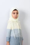 Çocuk İpli Krem Balaclava Triko Bere / Başlık