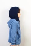 Çocuk İpli Lacivert Balaclava Triko Bere / Başlık