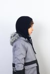 Çocuk İpli Siyah Balaclava Triko Bere / Başlık
