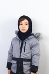 Çocuk İpli Siyah Balaclava Triko Bere / Başlık