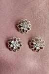 Flower 3'lü Set Metal Taşlı Düğme 2,1 cm