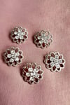 Flower 5'li Set Metal Taşlı Düğme