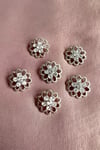 Flower 6'li Set Metal Taşlı Düğme 2,1 cm
