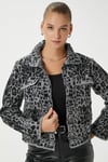 Kadın Aja Gri Siyah Mont Görünümlü Triko Hırka