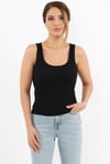 Kadın Cotton Premium 3’lü Set Krem, Beyaz, Siyah Pamuklu Basic Fitilli Atlet