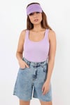 Kadın Cotton Premium 3’lü Set Somon, Lila, Çağla Yeşili Pamuklu Basic Fitilli Atlet
