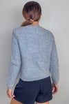Kadın Cozy Cepli Light Blue Buklet Hırka