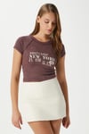 Kadın Fifth Yıkamalı Gülkurusu Crop Top