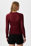 Kadın Fiona Bisiklet Yaka Transparan Bluz Bordo