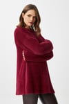 Kadın Fluffy Yumuşacık Bordo Triko Kazak