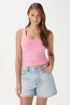 Kadın Glossy %100 Pamuk Pembe Bluz