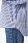 Kadın Hayes Mavi Çizgili Oversize Gömlek