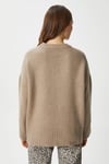Kadın Homy Yumuşacık Bisiklet Yaka Vizon Oversize Triko Kazak