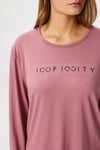 Kadın İnfinity Ekstra Soft Gülkurusu Bisiklet Yaka Çizgili Pijama Takımı