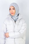Kadın İpli Gri Balaclava Triko Bere / Başlık