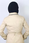 Kadın İpli Siyah Balaclava Triko Bere / Başlık