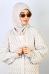 Kadın İpli Taş Balaclava Triko Bere / Başlık