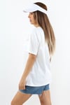 Kadın Just Be Geniş Kesim %100 Pamuk Beyaz T-Shirt