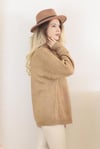 Kadın Kahve Oversize Basic Kazak