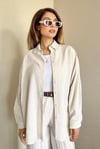 Kadın Keten Dokulu Carla Taş Oversize Gömlek