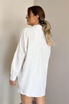 Kadın Keten Serisi Taş Oversize Gömlek