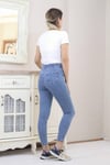 Kadın Mavi Motto Skinny Jean