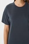 Kadın Modal Daily Comfort Antrasit Yırtmaçlı Elbise 16556
