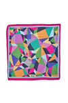 Kadın Pembe Kenar Geometrik Desen Bandana