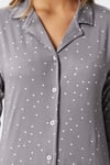 Kadın Puantiyeli Extra Soft Gri Pijama Takımı