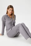 Kadın Puantiyeli Extra Soft Gri Pijama Takımı