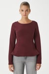Kadın Runa Premium Bordo Peplum Bluz