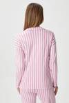 Kadın Secret Extra Soft Pembe Beyaz  Çizgili Pijama Takım