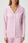 Kadın Secret Extra Soft Pembe Beyaz  Çizgili Pijama Takım